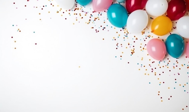 Photo confetti and balloons for party background