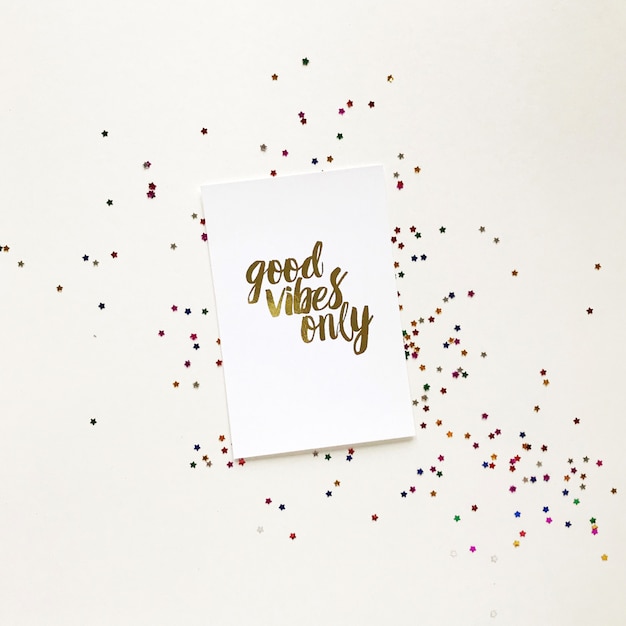 confetti holiday card 