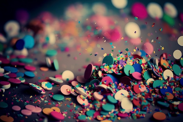 Confetti macro shot