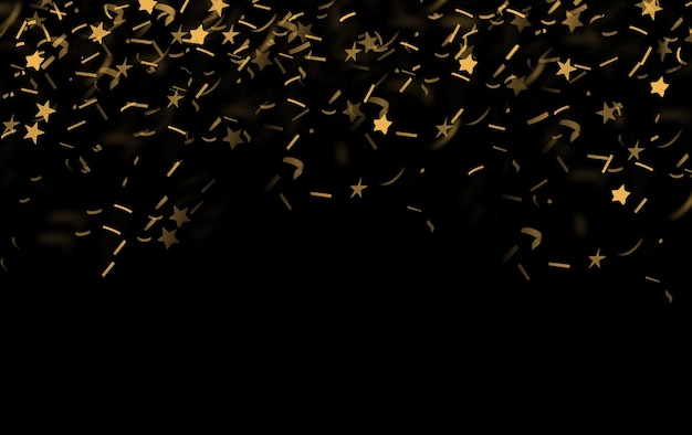 Photo confetti overlay in gold for happy moments on a black wallpaper