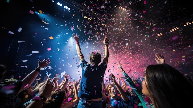 Confetti Shower on Dancers