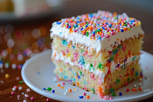 Confetti snack cake met sprinkles en glazuur