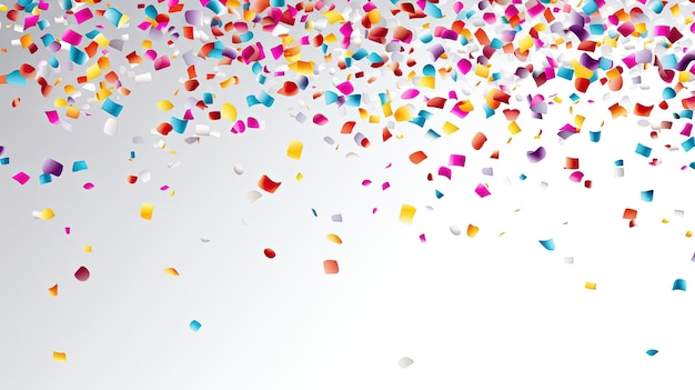 Confetti on a white background