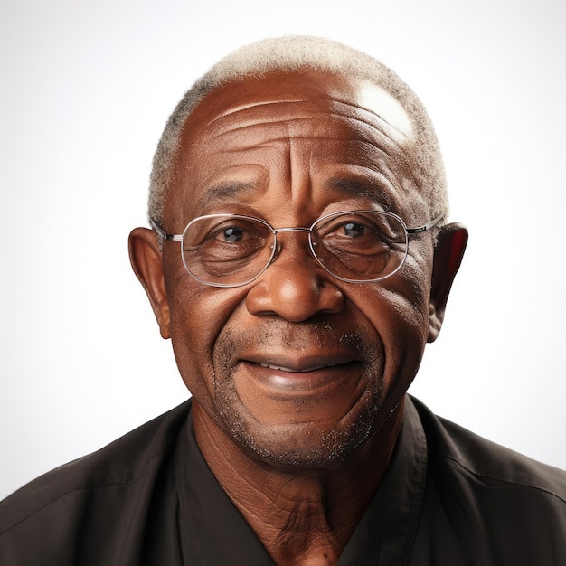 Confident African Elderly Man Studio Shot