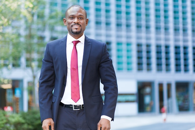     Confident black businessman outdoor 