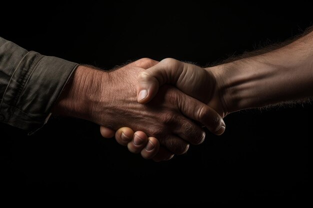 Confident Business trust handshake Business team Generate Ai