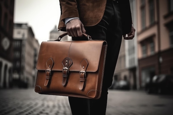 What Should You Look for When Purchasing a Briefcase for Men? Confident-businessman-carrying-leather-briefcase-ai-generated_941600-1478