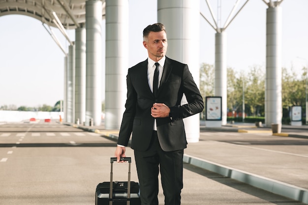 Confident businessman dressed in suit