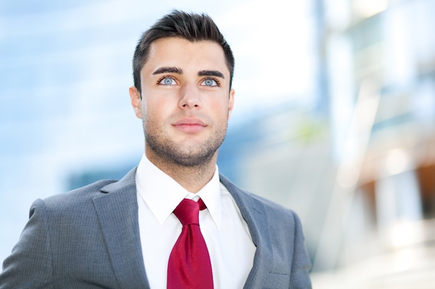 Confident businessman outdoor