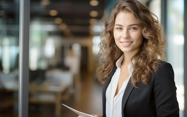 Confident Businesswoman Successful and Smiling