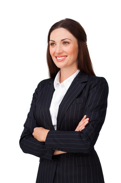 Confident  businesswoman with folded arms