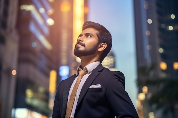 Confident Executive of Eastern Indian Descent in Business Attire Generative Ai