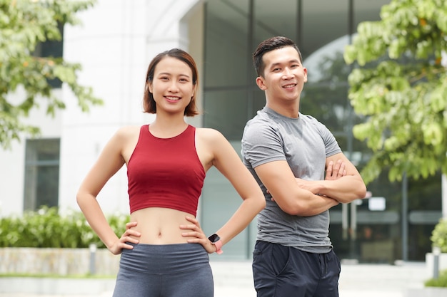 Confident fit couple