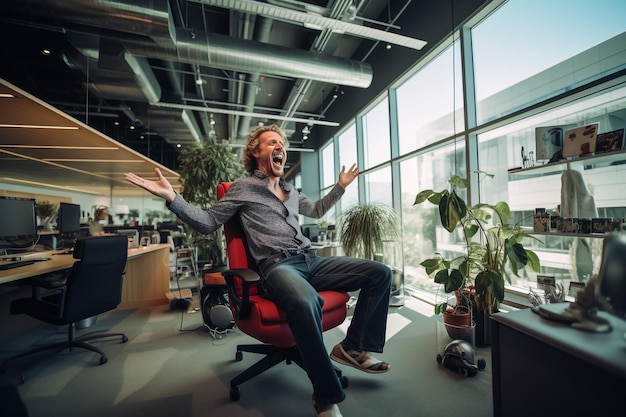 Foto uomo sicuro, bello e di successo, sorridente e determinato.