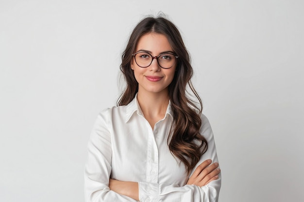 Confident HR Assistant On White Background