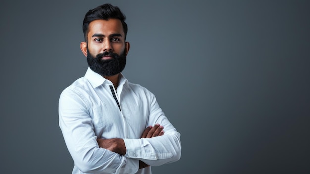 Confident Indian businessman in professional attire and pose