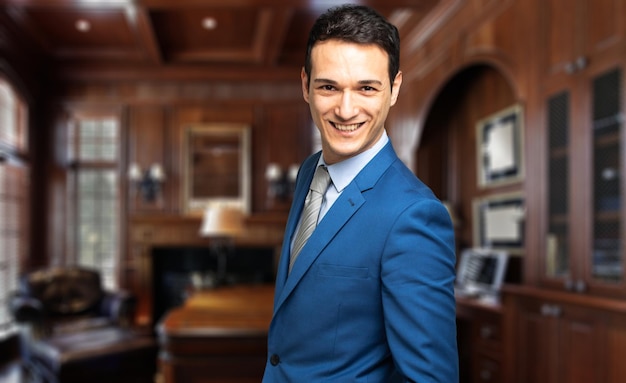 confident lawyer in his studio