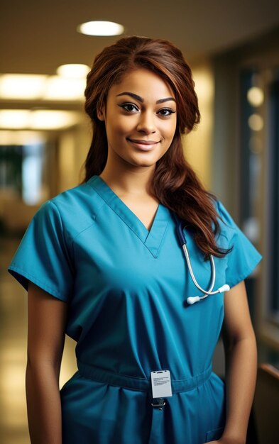 Photo confident nurse at the hospital