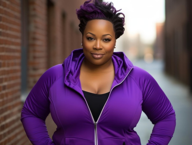 Photo confident plus size woman rocking her journey