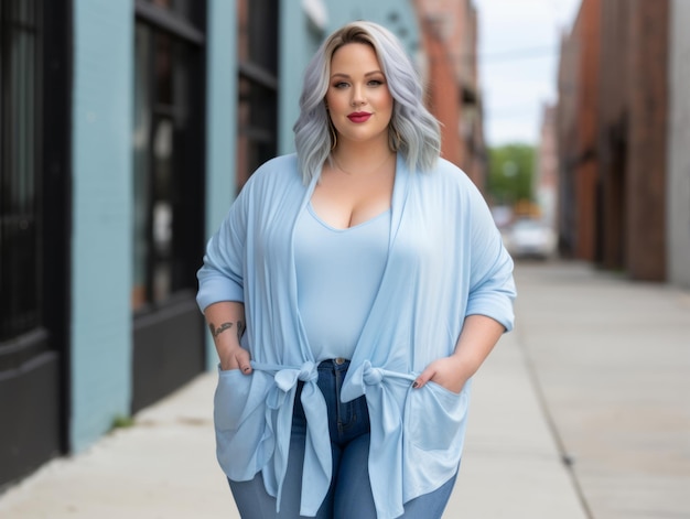 Confident plus size woman rocking her journey