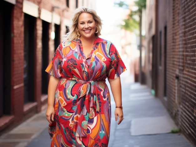 Confident plus size woman rocking her journey