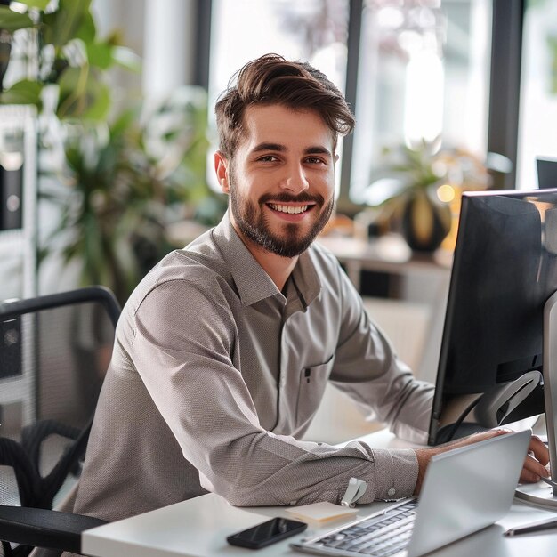 Confident Professional in Modern Office