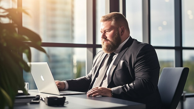 A confident and stylish plussize Executive manager CEO