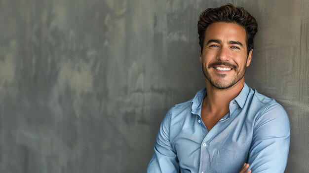 Confident and successful young businessman smiling