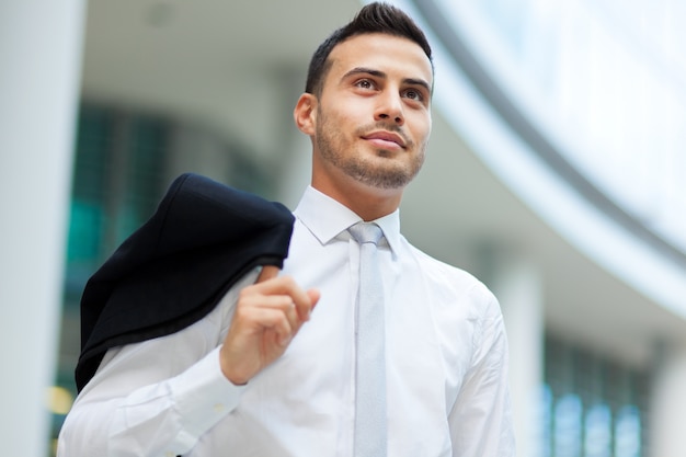 Confident young businessman outdoor