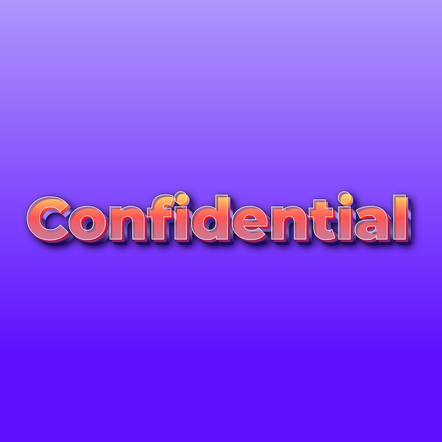 ConfidentialText effect JPG gradient purple background card photo