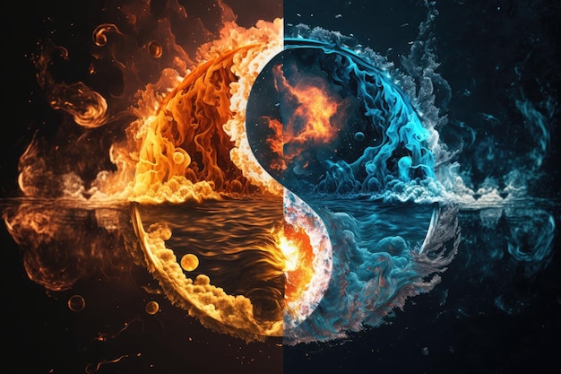 Conflict between the elements of fire and water