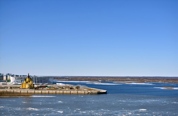 the confluence of the Oka and Volga rivers