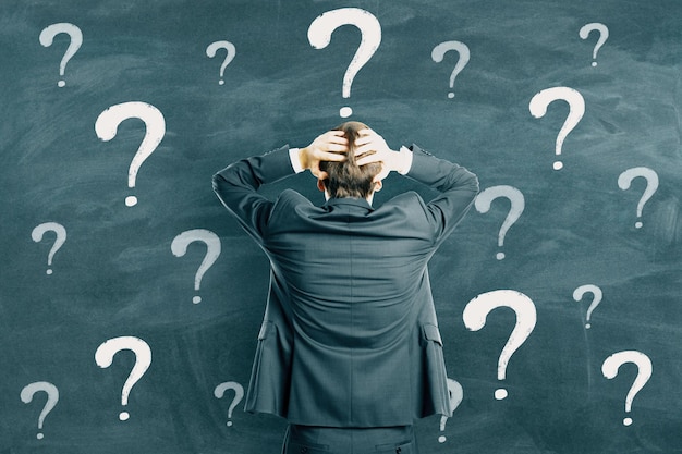 confusion and ask concept