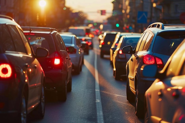 Congestie op kruispunten tijdens verkeersspits