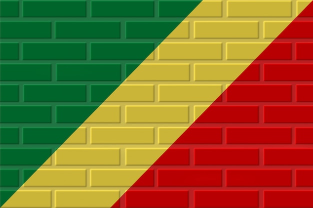 Congo brick flag illustration