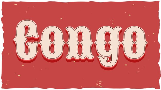 Photo congo vintage text