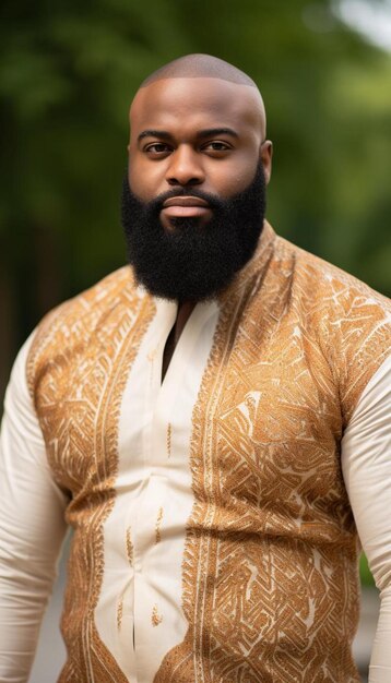 congolese plus size middle age adult male full body shot soft diffused natural light dsl