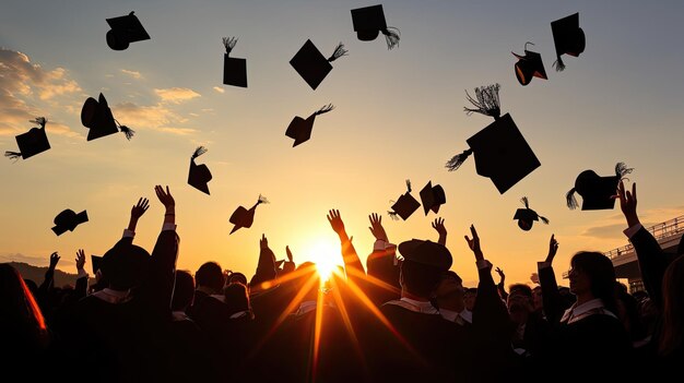 Congratulations to the successful university graduates during the graduation ceremony