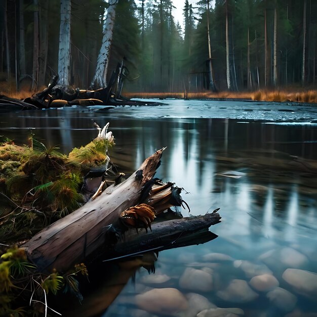 coniferous forest generated by AI