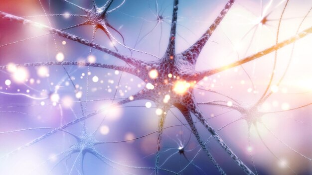 Photo conjugation of neural nerves of the human brain