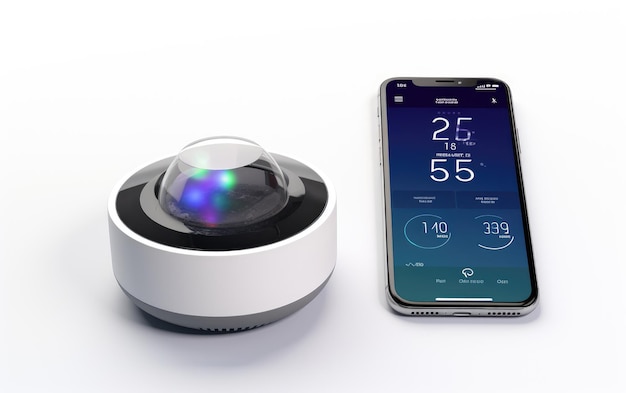 Connected Living Smart Thermostat op een witte achtergrond