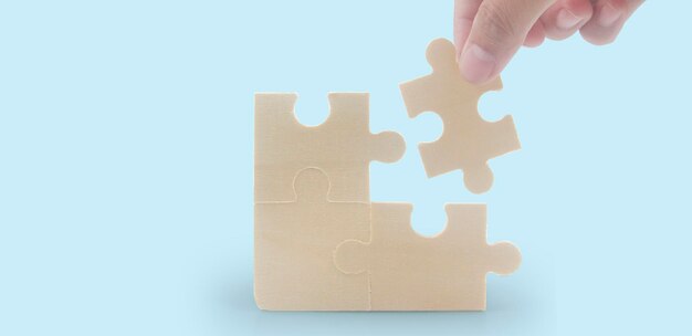 Connecting jigsaw puzzle Business solutions success