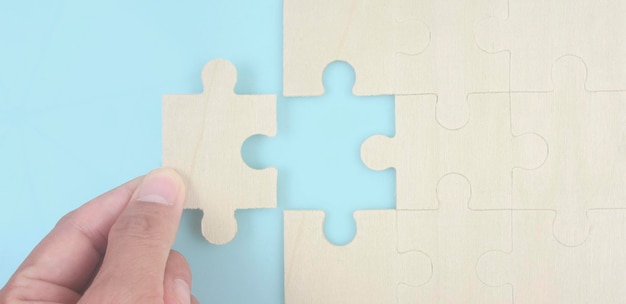 Connecting jigsaw puzzle Business solutions success