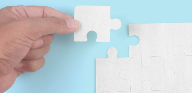 Connecting jigsaw puzzle Business solutions success