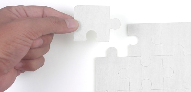 Connecting jigsaw puzzle Business solutions success