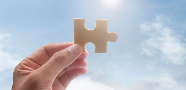 Connecting jigsaw puzzle Business solutions success