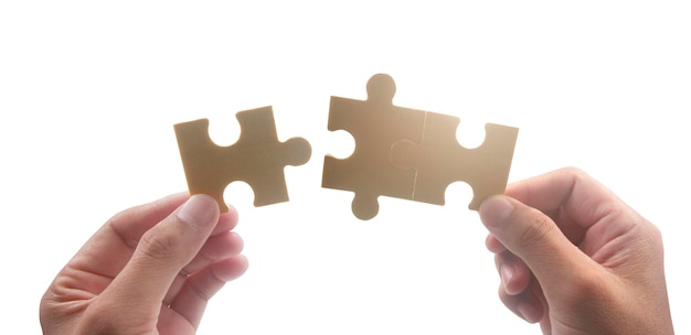 Connecting jigsaw puzzle Business solutions success