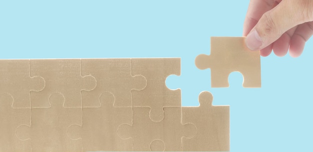 Connecting jigsaw puzzle Business solutions success