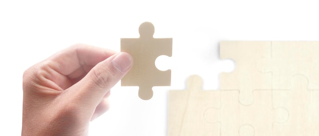 Photo connecting jigsaw puzzle business solutions success