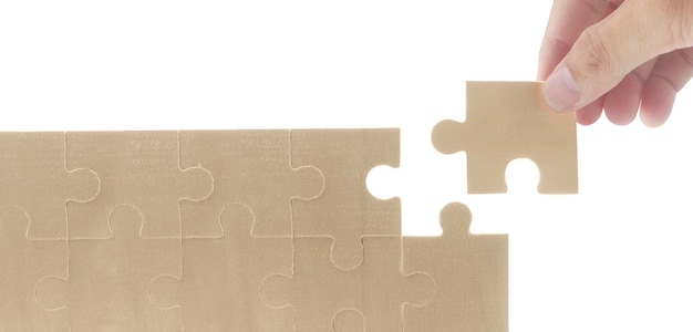 Photo connecting jigsaw puzzle business solutions success